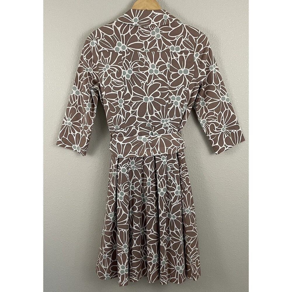 Boden Womens 6 Riviera T Shirt Dress Collar Retro A Line Tie Waist Dress Floral - Picture 5 of 5
